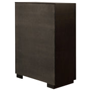 Cómoda de dormitorio Durango de 5 cajones color pimienta ahumada