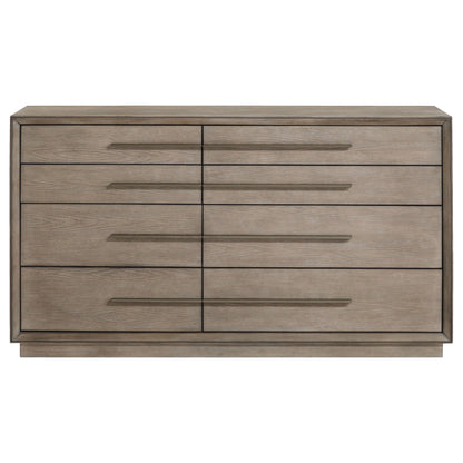 Durango 8-drawer Dresser and Mirror Taupe Oak