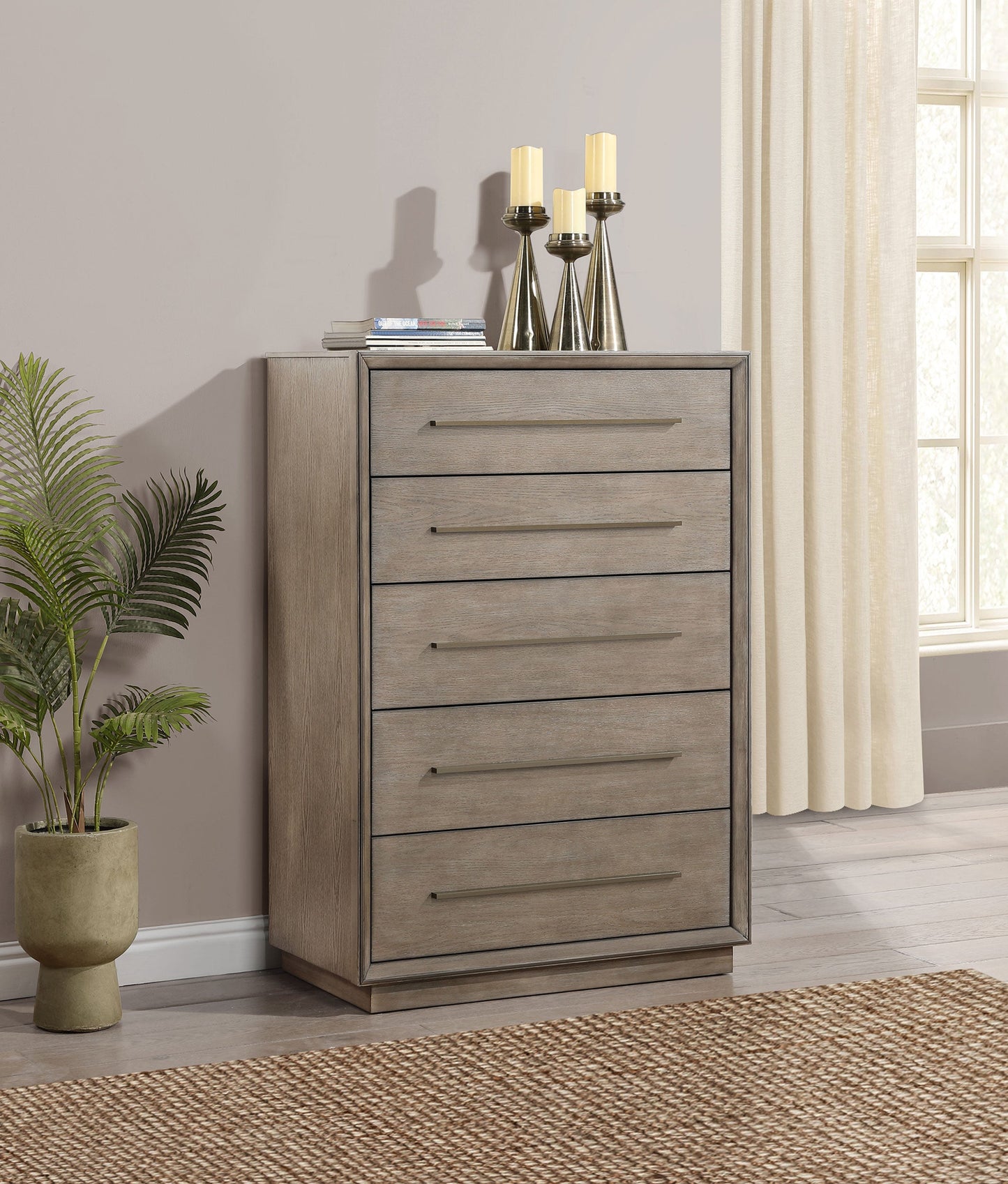 Durango 5-drawer Bedroom Chest Smoked Peppercorn