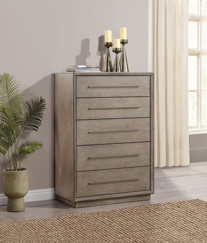Durango 5-drawer Bedroom Chest Smoked Peppercorn