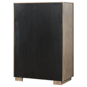 Cómoda de dormitorio Durango de 5 cajones color pimienta ahumada