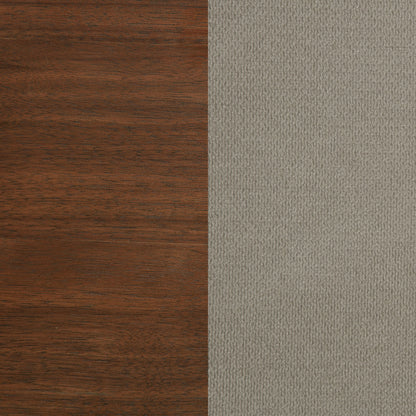 Cama tapizada Maderia de 57 pulgadas en color nogal