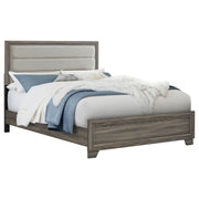 Wright 52-inch Upholstered  Bed Brown Oak