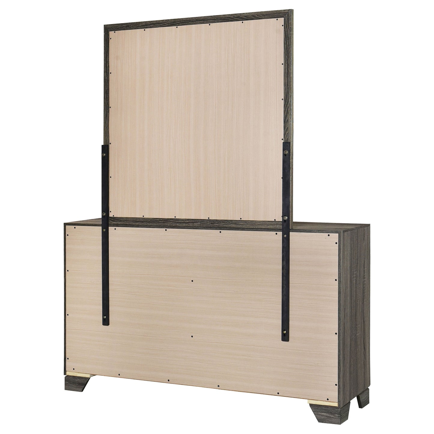 Wright 6-drawer Dresser and Mirror Brown Oak