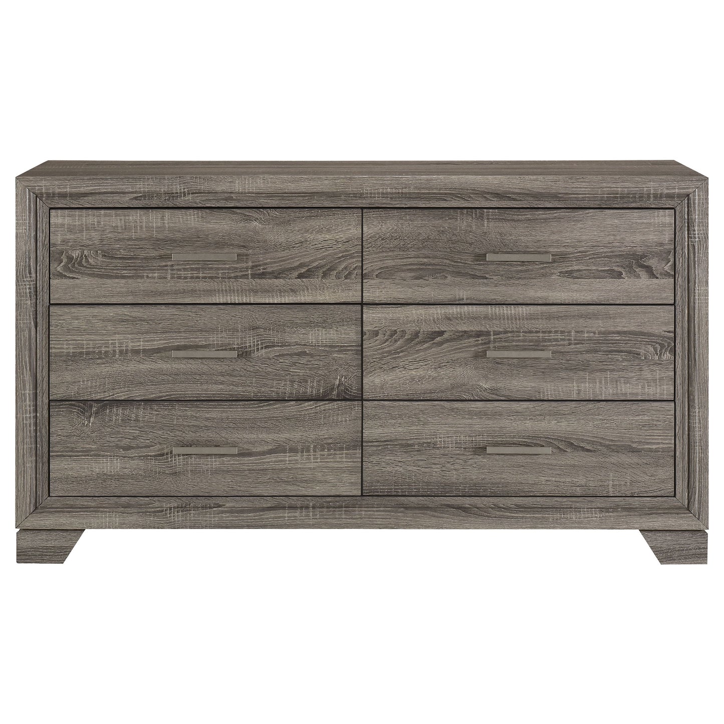Wright 6-drawer Dresser and Mirror Brown Oak