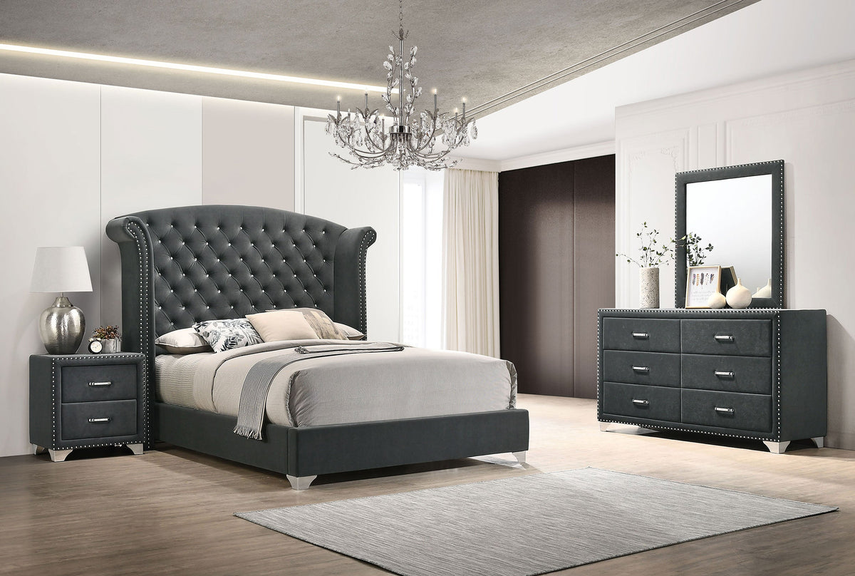 Conjunto de dormitorio Melody gris