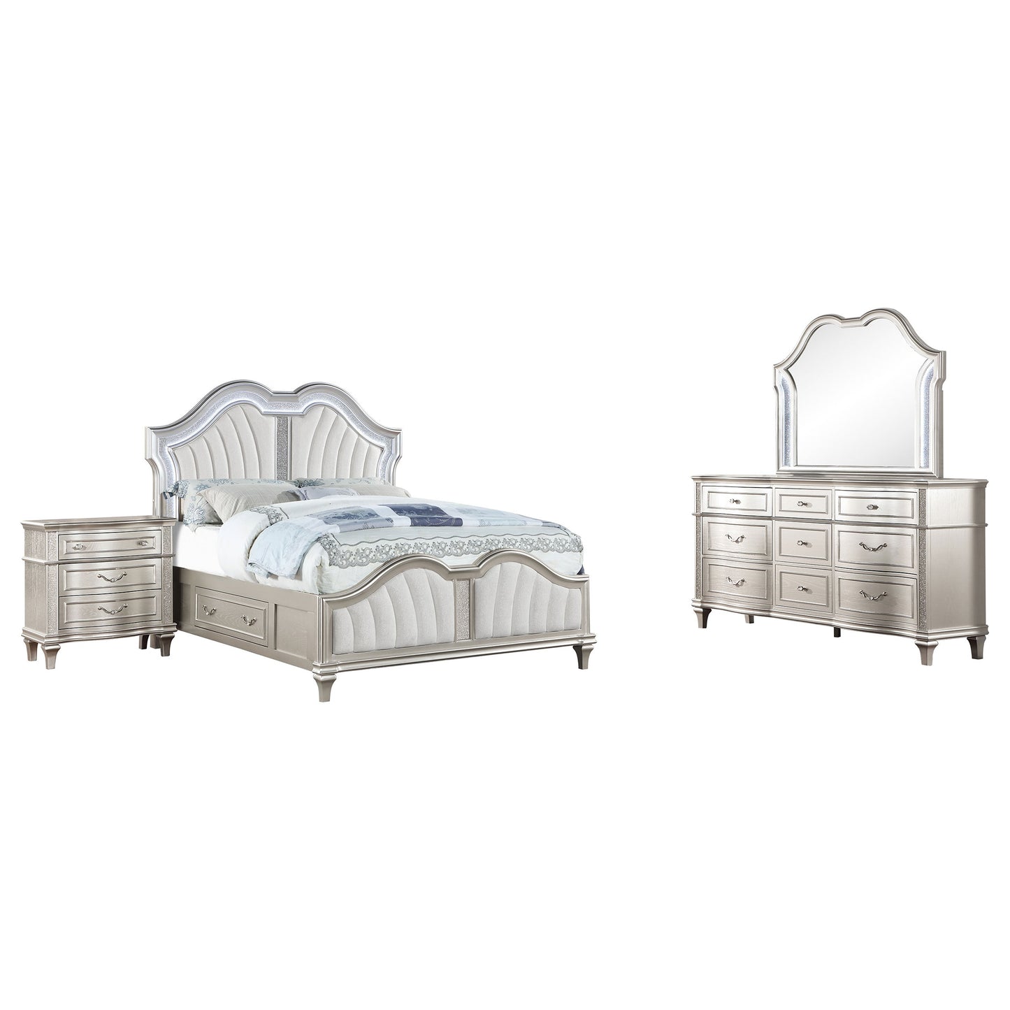 Evangeline  Bedroom Set Silver Oak