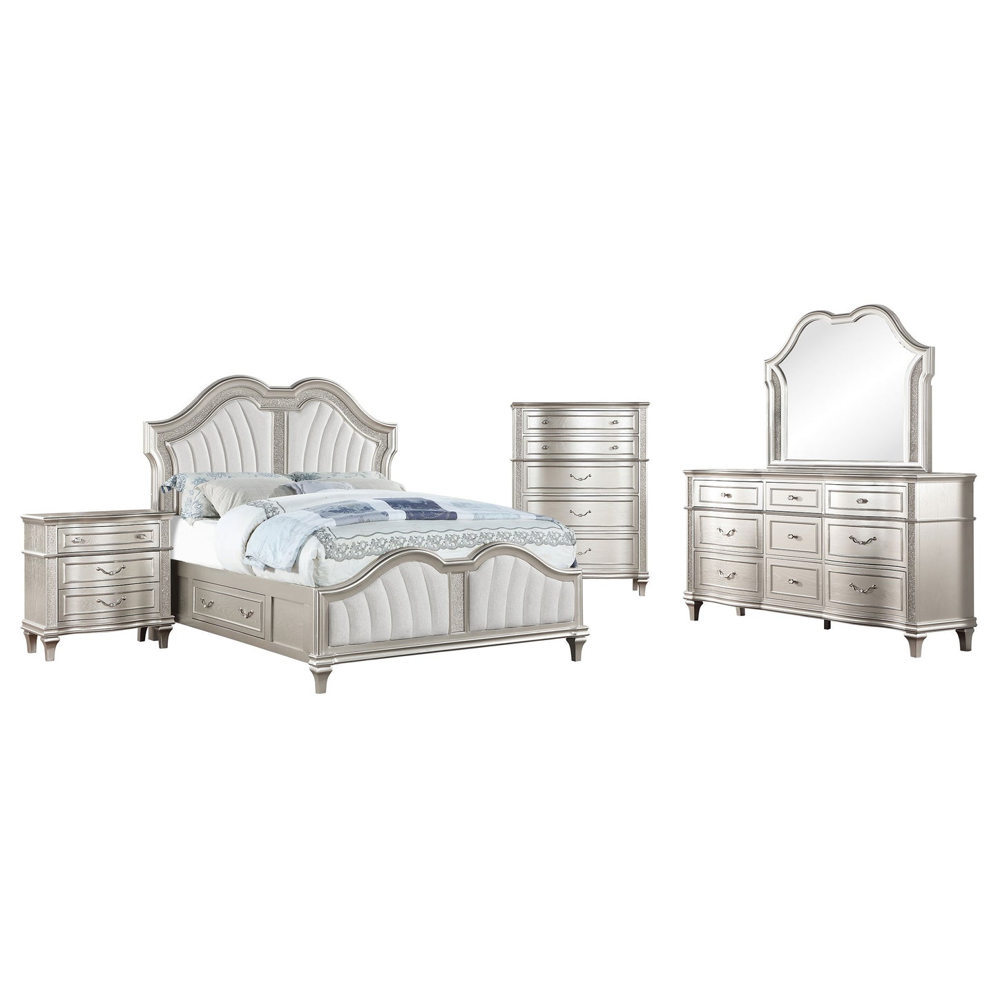 Evangeline  Bedroom Set Silver Oak