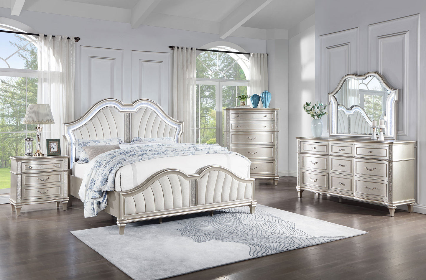Evangeline  Bedroom Set Silver Oak