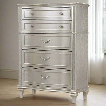 Cómoda Evangeline de 6 cajones: glamour y funcionalidad