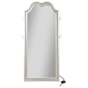 Espejo de pie Evangeline Length con luz LED en roble plateado