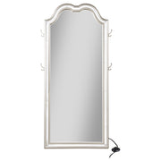 Espejo de pie Evangeline Length con luz LED en roble plateado