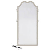 Espejo de pie Evangeline Length con luz LED en roble plateado