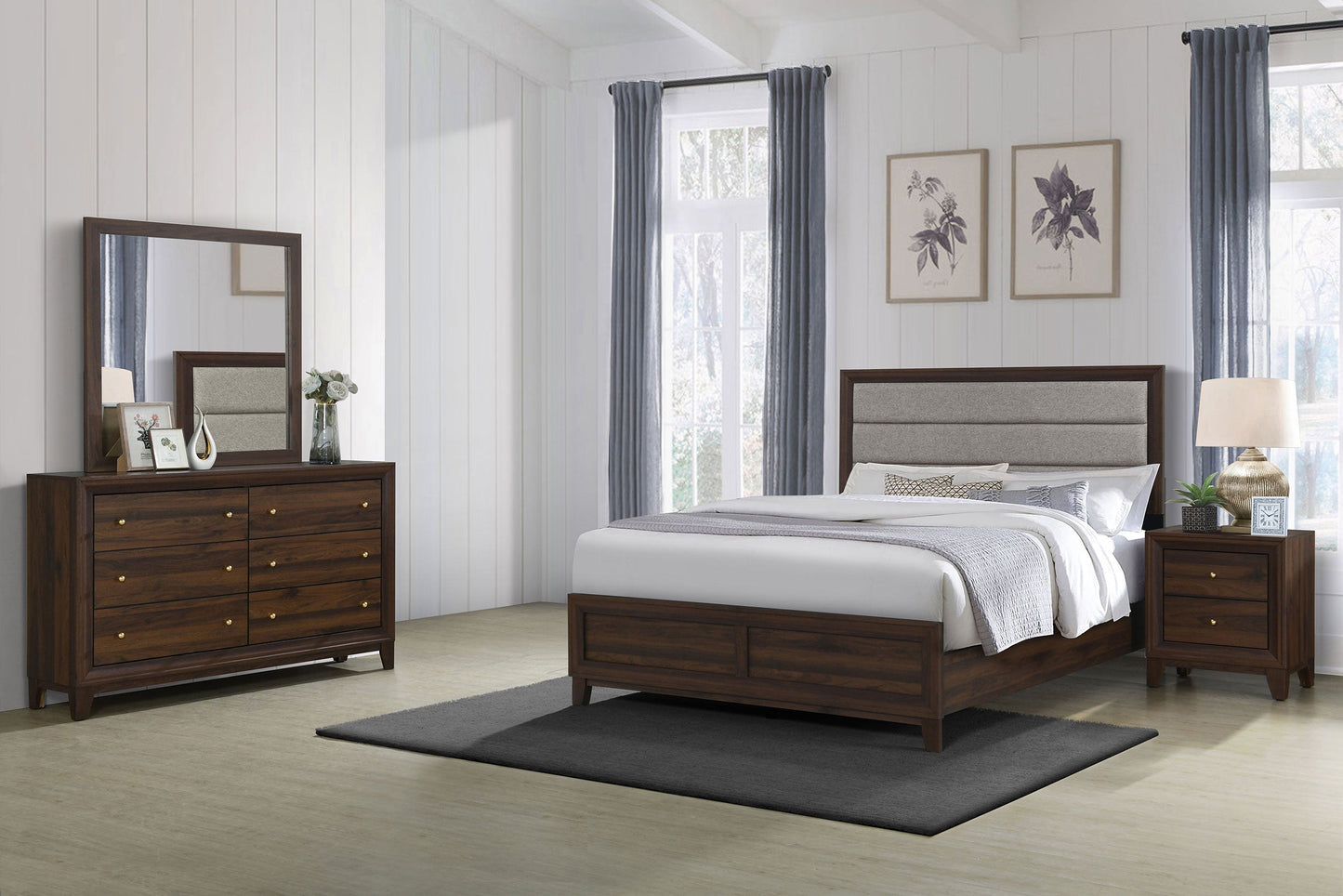 Welsley  Bedroom Set Walnut