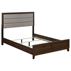 Cama tapizada Welsley de 50 pulgadas en nogal