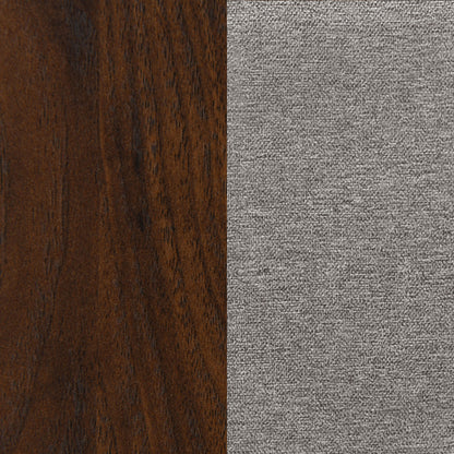 Cama tapizada Welsley de 50 pulgadas en nogal