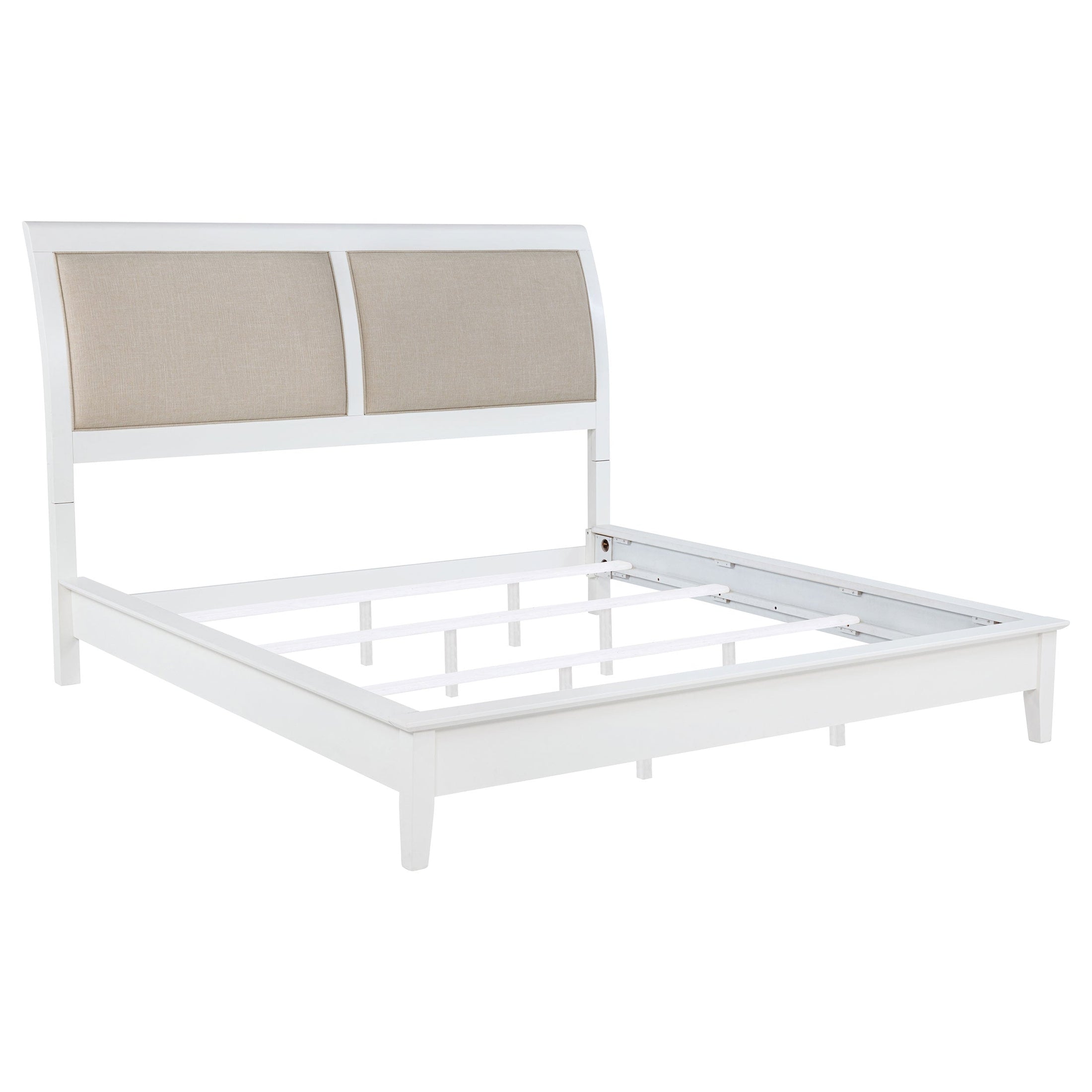 Bexhill 56-inch Upholstered  Panel Bed White