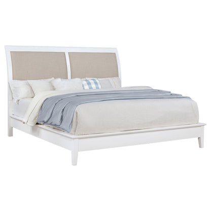 Bexhill 56-inch Upholstered  Panel Bed White