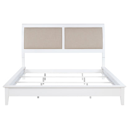 Bexhill 56-inch Upholstered  Panel Bed White