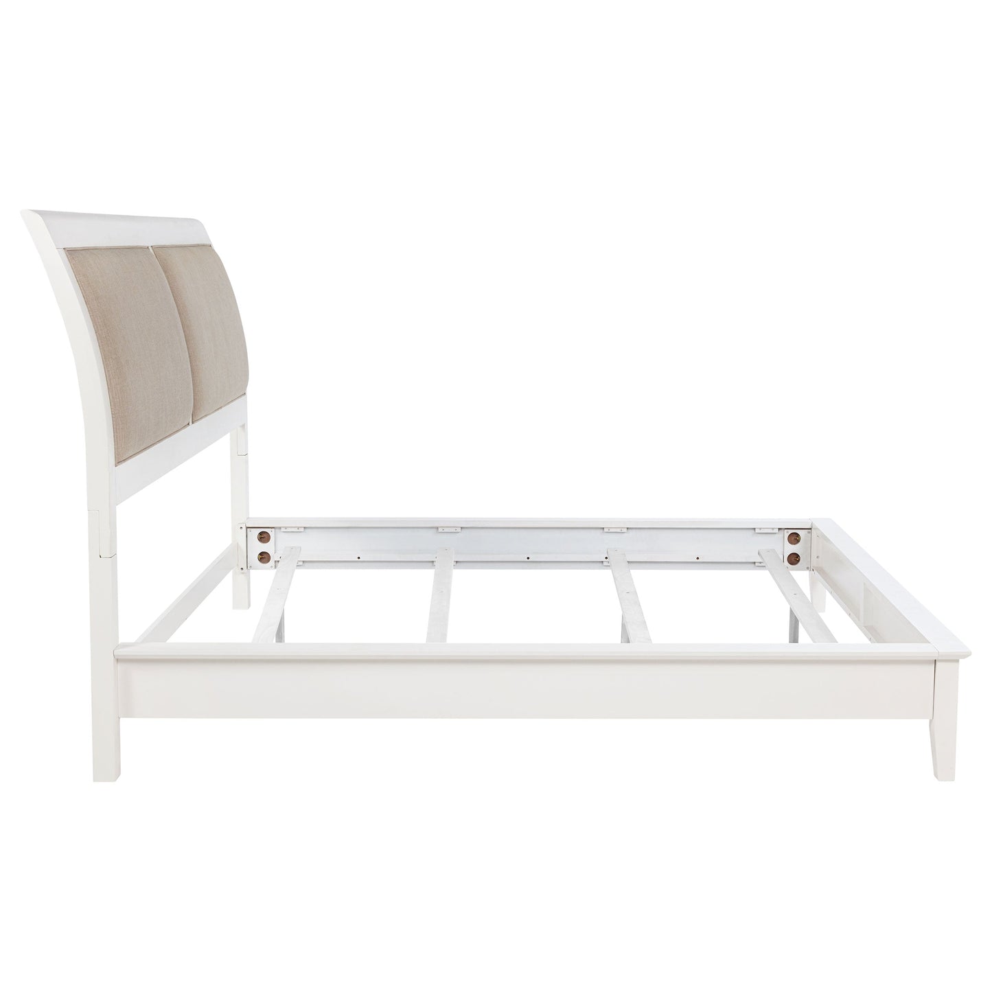 Bexhill 56-inch Upholstered  Panel Bed White