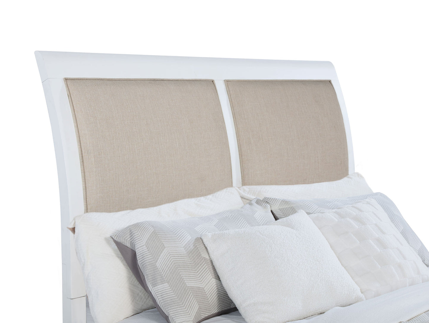 Bexhill 56-inch Upholstered  Panel Bed White