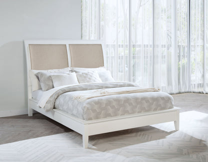 Bexhill 56-inch Upholstered  Panel Bed White
