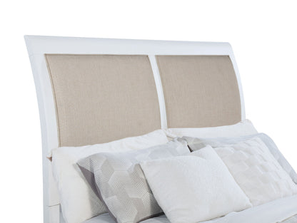 Bexhill 56-inch Upholstered  Panel Bed White