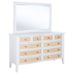 Bexhill 10-drawer Dresser and Mirror White