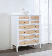 Cómoda Bexhill de 8 cajones blanca