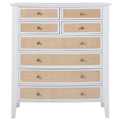 Cómoda Bexhill de 8 cajones blanca