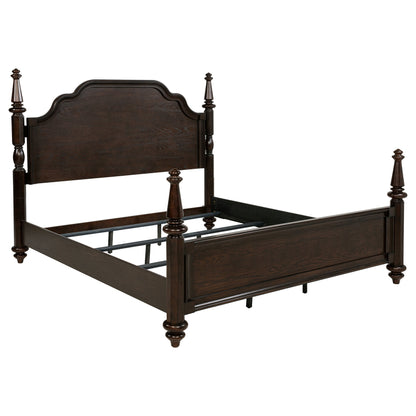 Andover 63-inch Four Poster Bed Dark Oak
