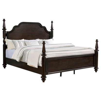 Andover 63-inch Four Poster Bed Dark Oak