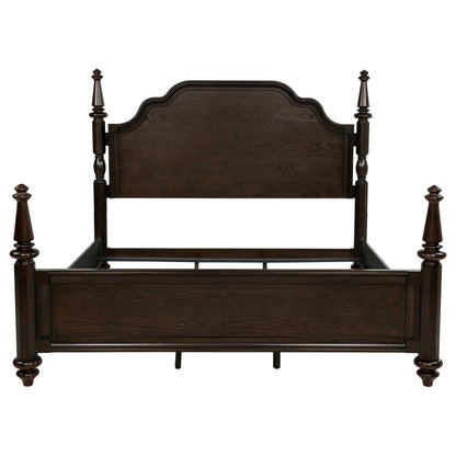 Andover 63-inch Four Poster Bed Dark Oak