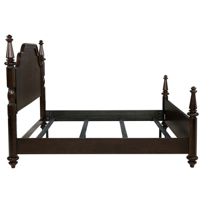 Andover 63-inch Four Poster Bed Dark Oak