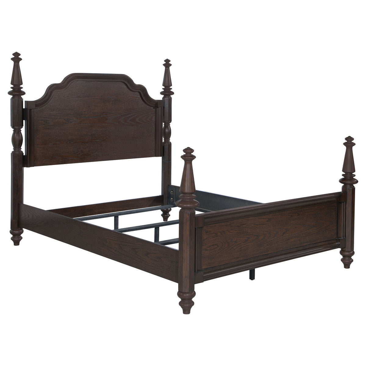Cama con dosel Andover de 63 pulgadas en roble oscuro