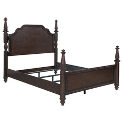 Cama con dosel Andover de 63 pulgadas en roble oscuro