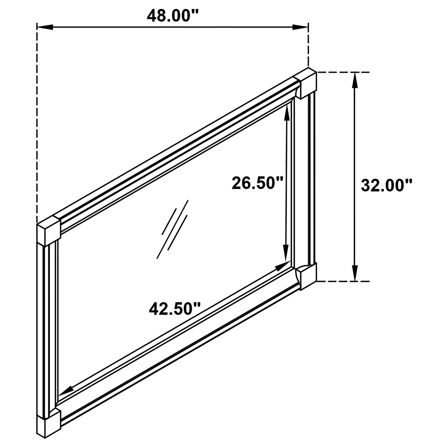 Antonella Upholstered Dresser Mirror Camel