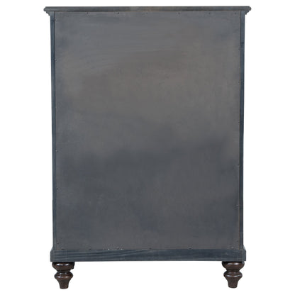 Cómoda Andover de 5 cajones en roble oscuro