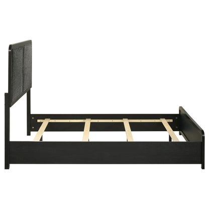 Cavelle 51-inch Upholstered Full Panel Bed Black