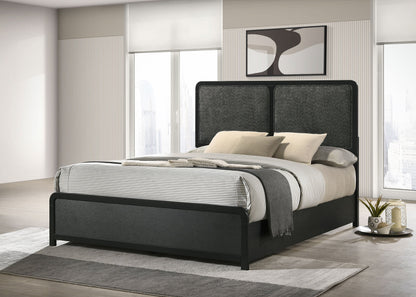 Cavelle 51-inch Upholstered Bed Black