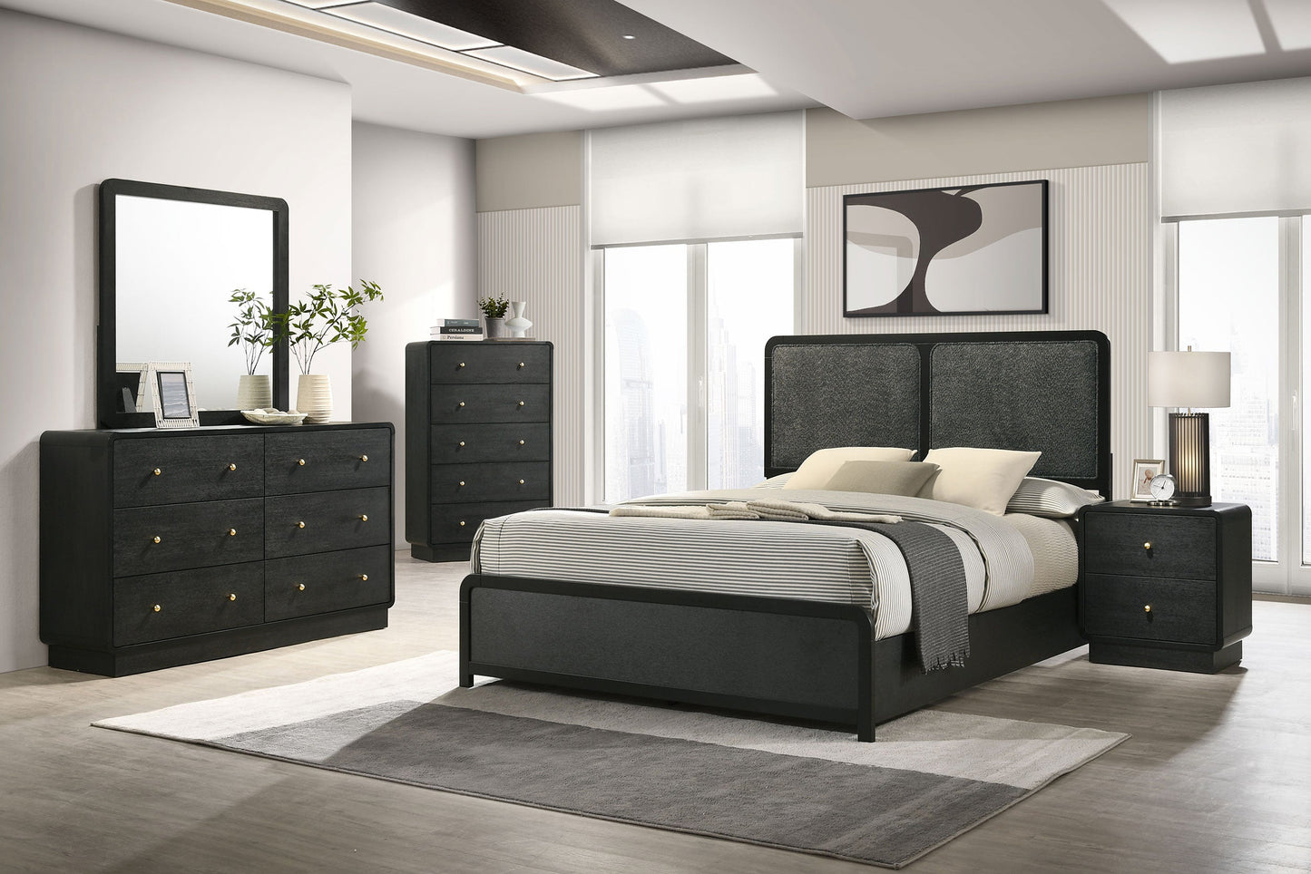 Conjunto de dormitorio Cavelle negro