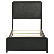 Cavelle 51-inch Upholstered Twin Panel Bed Black