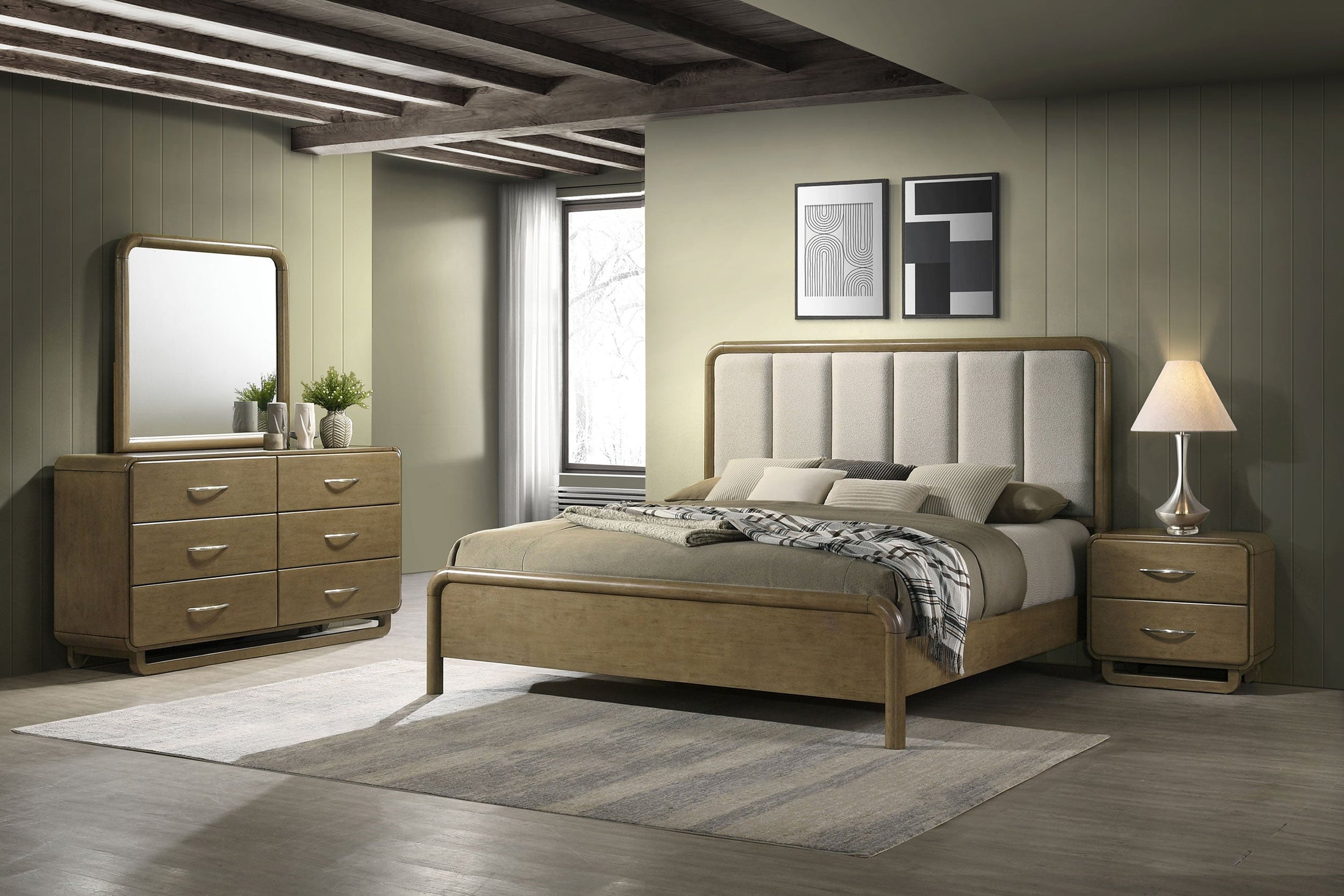 Juego de dormitorio Amsbury color nuez moscada