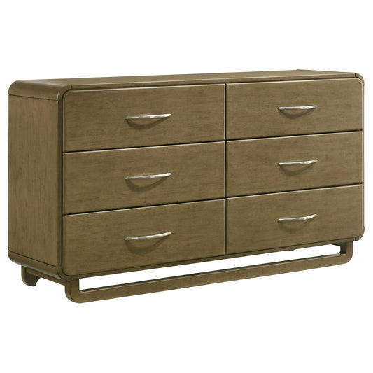 Amsbury 6-drawer Dresser and Mirror Nutmeg
