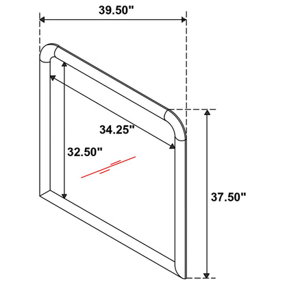 Amsbury Dresser Mirror Nutmeg