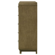 Cómoda Amsbury de 5 cajones color nuez moscada