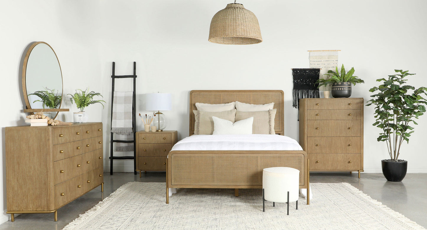Arini Bedroom Set Black and Natural