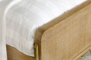 Arini RattanPanel Bed Sand Wash and Natural