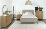 Conjunto de dormitorio Arini negro y natural