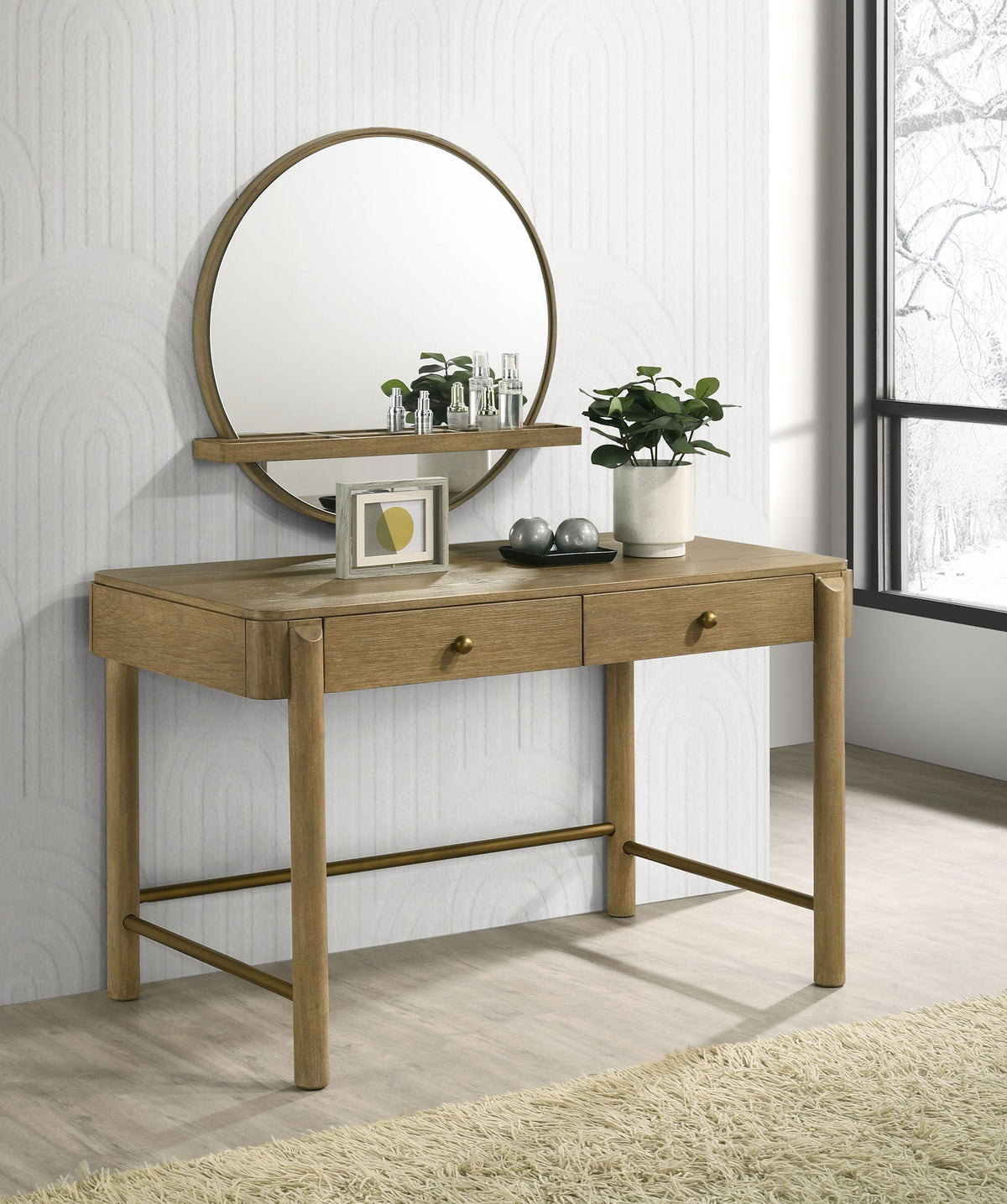 Arini Makeup Vanity Table & Mirror Set
